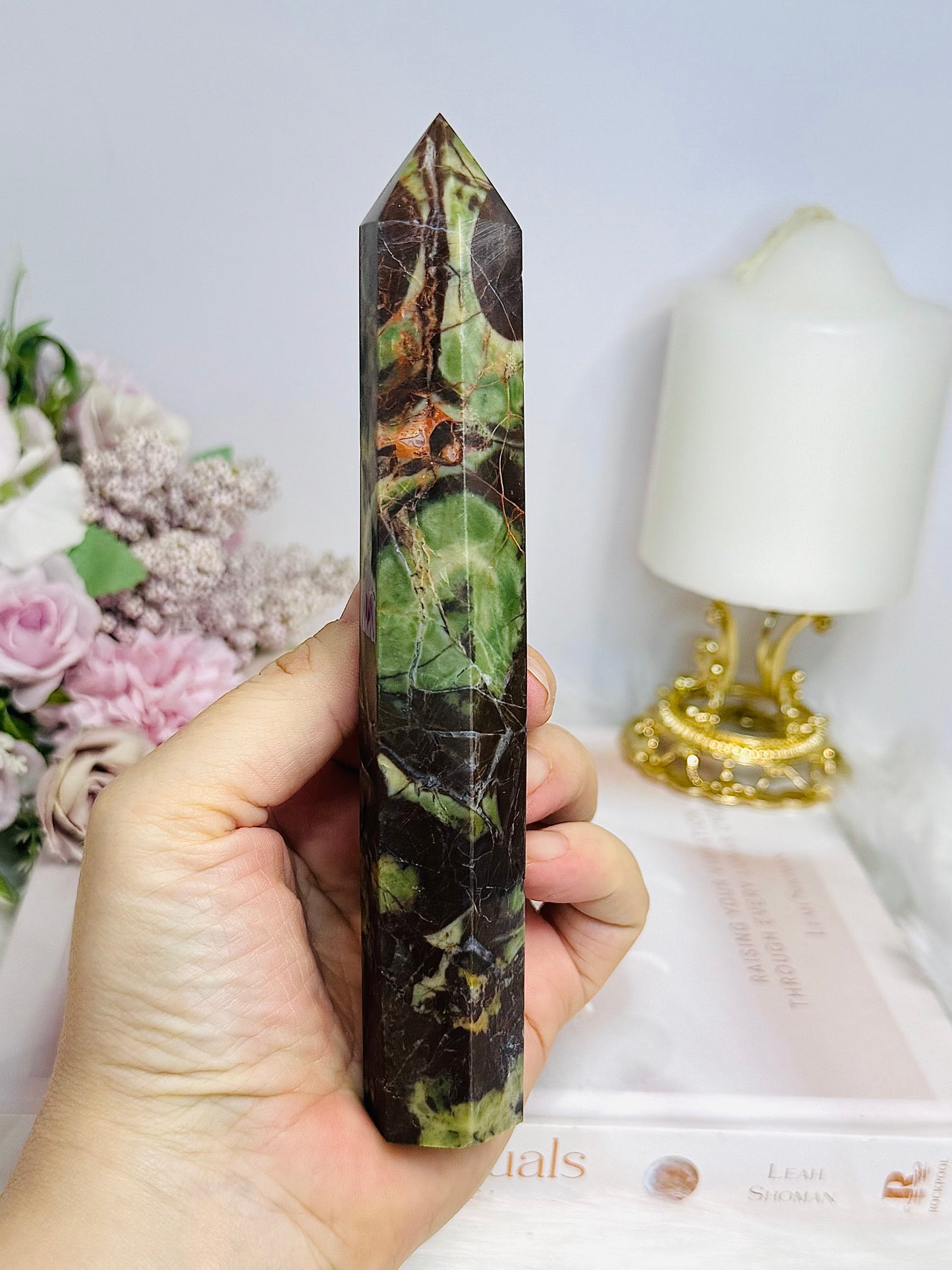 Money Agate Tower 16.5cm
