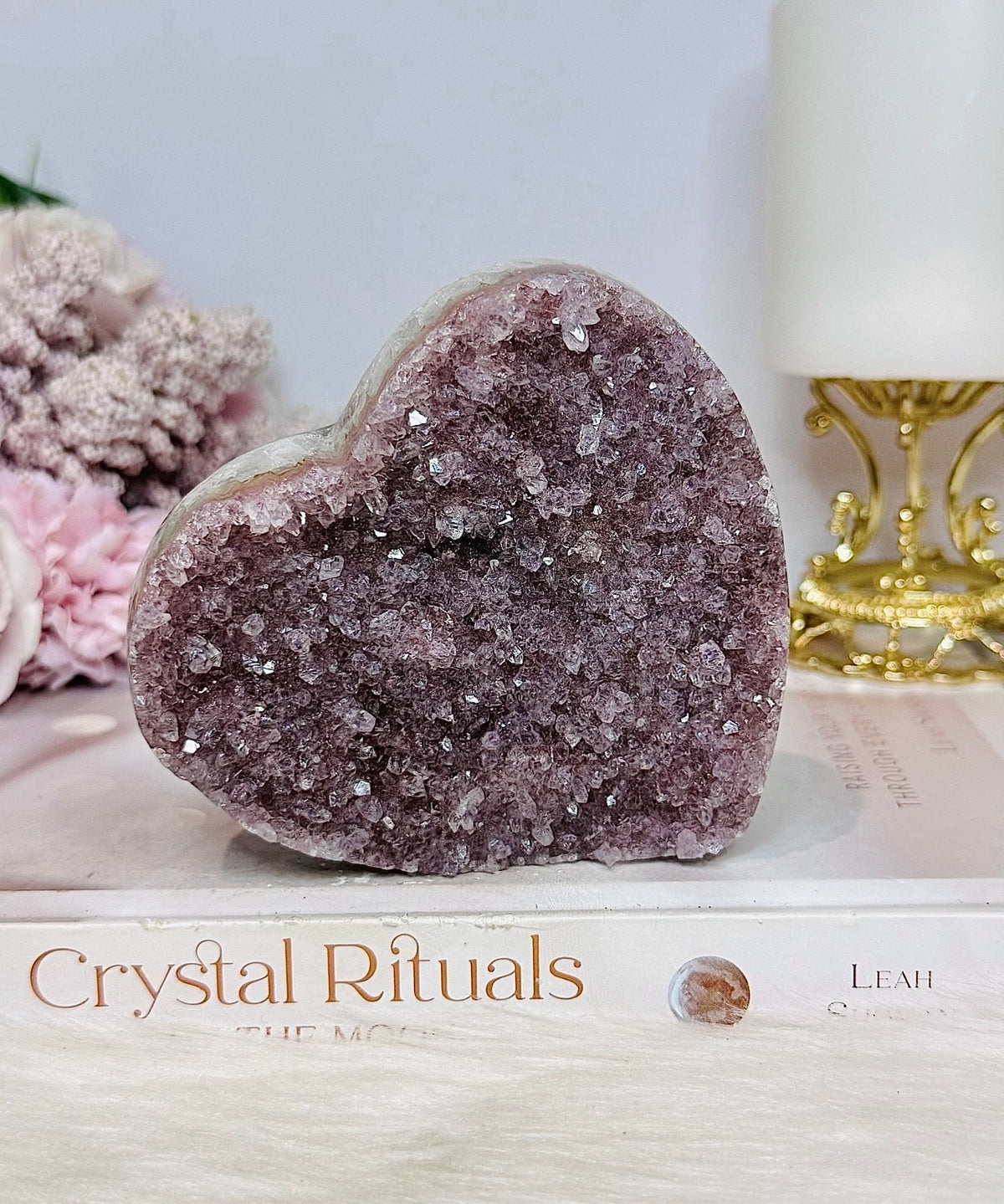 Amethyst Cluster Heart on Stand 438g