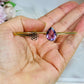 Brass & Amethyst Flower of Life Bangle