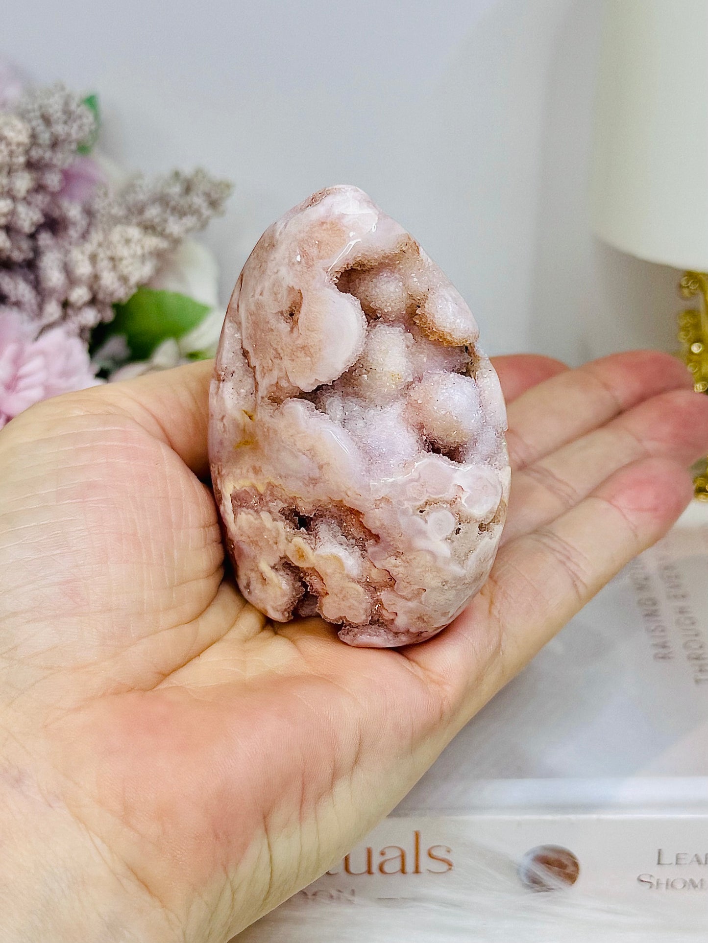 High Grade Druzy Flower Agate Freeform 7cm