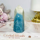 Blue Trolleite Carved Tower 10.5cm