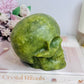 Huge Green Jade Carved Skull 1.25KG