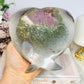 Large Amethyst X Agate Druzy Wings / Heart on Stand 14cm