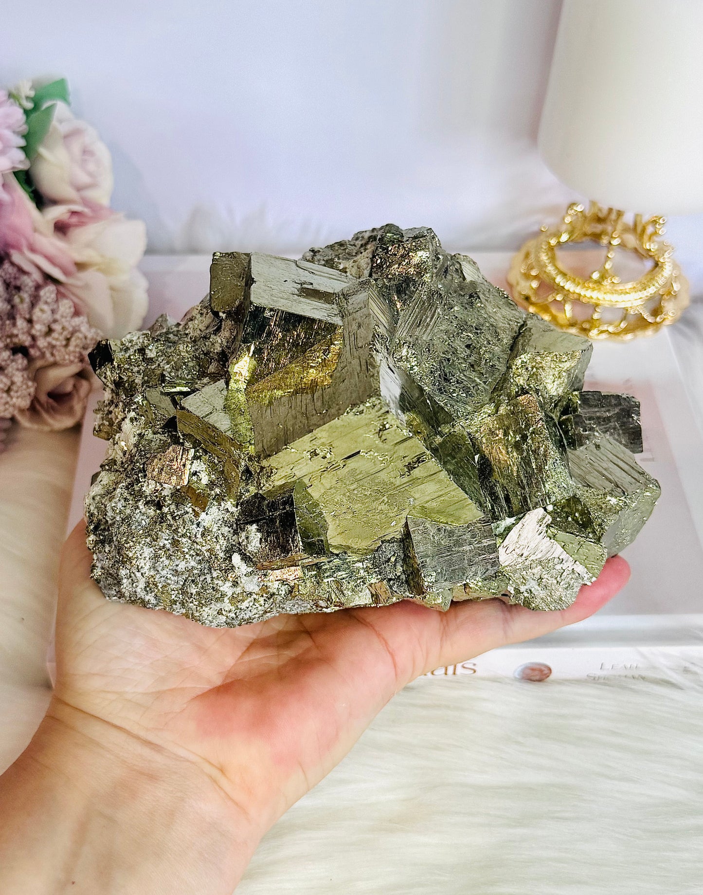 High Grade Incredible Huge 2.2KG 15cm Cubed Pyrite Specimen