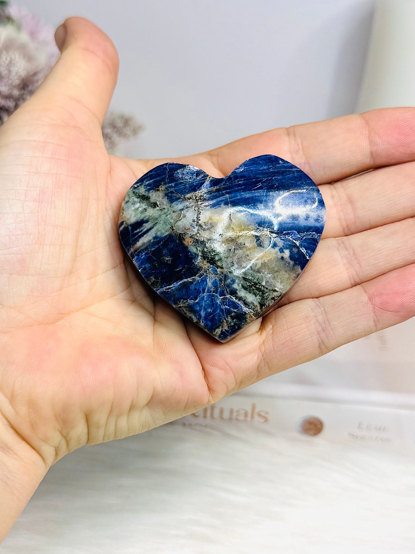 Puffy Sodalite Heart