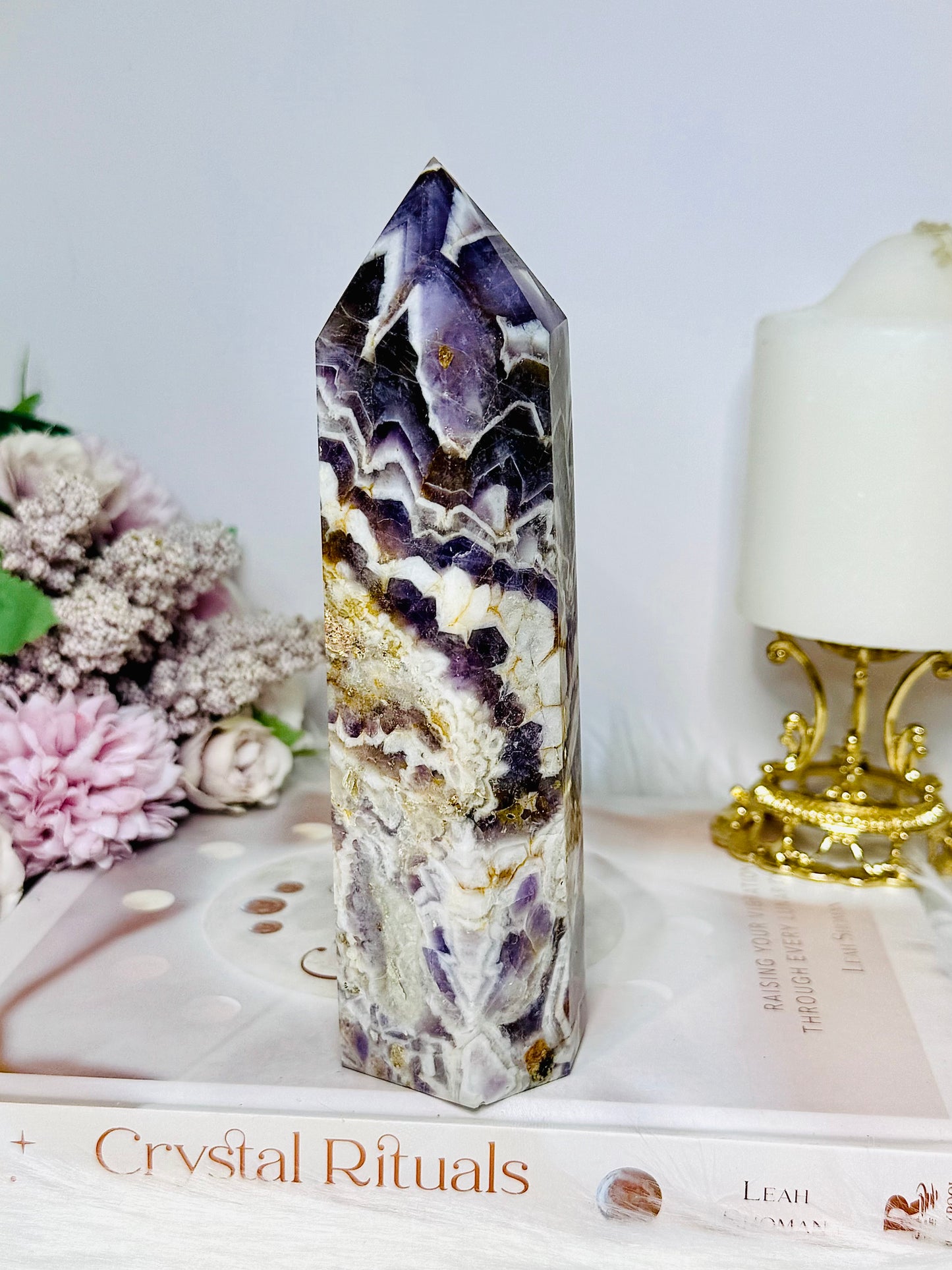 Large Dream | Chevron Amethyst Tower 17cm 563g