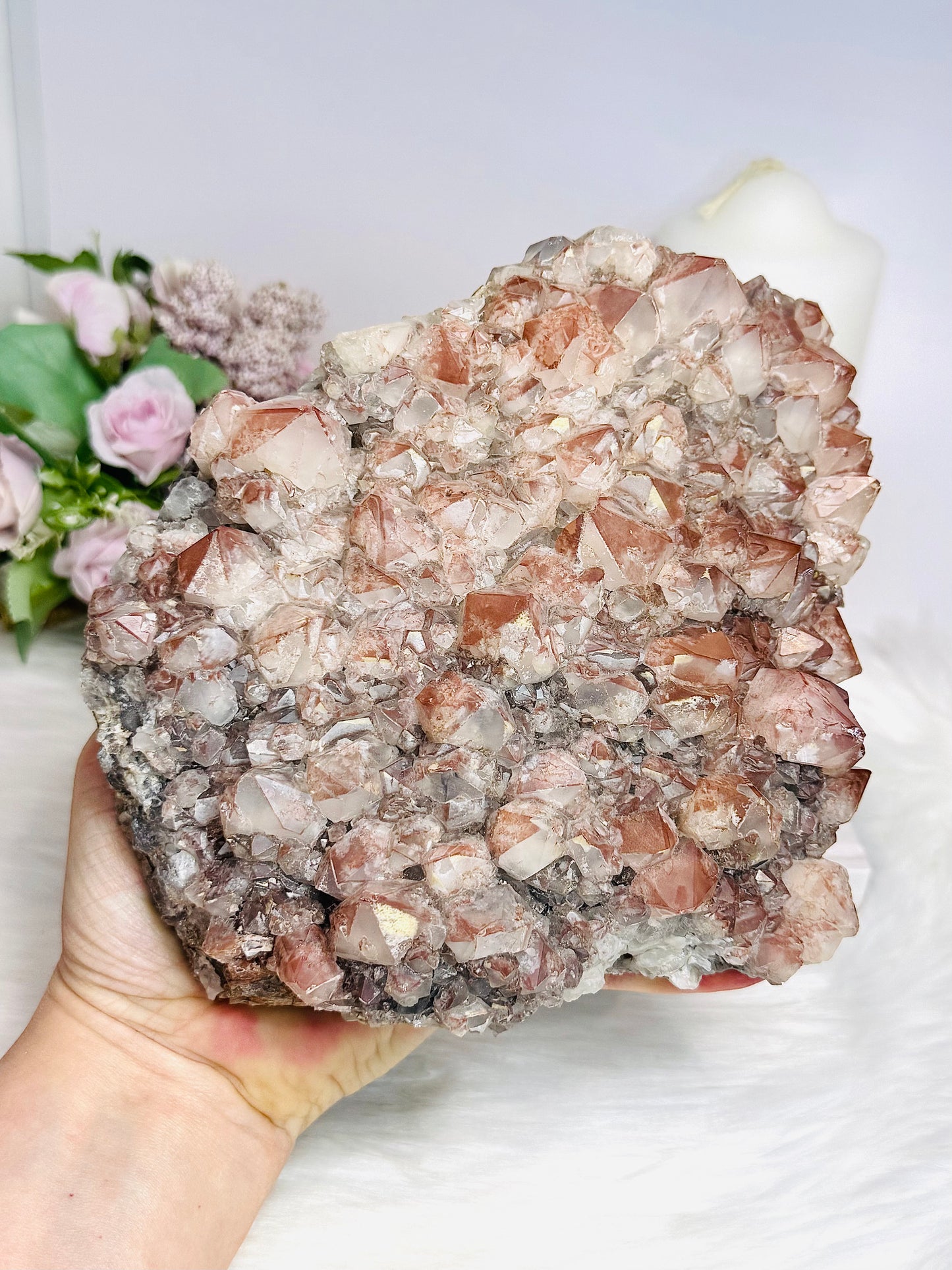 Huge Natural Pink Lithium Cluster From Minas Gerais Brazil 1.77KG 16cm
