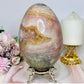 Collectors Piece ~ HUGE Pink Amethyst Carved Egg 16cm 2.08KG On Stand
