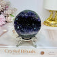 Large Druzy Amethyst Sphere on Stand 359g