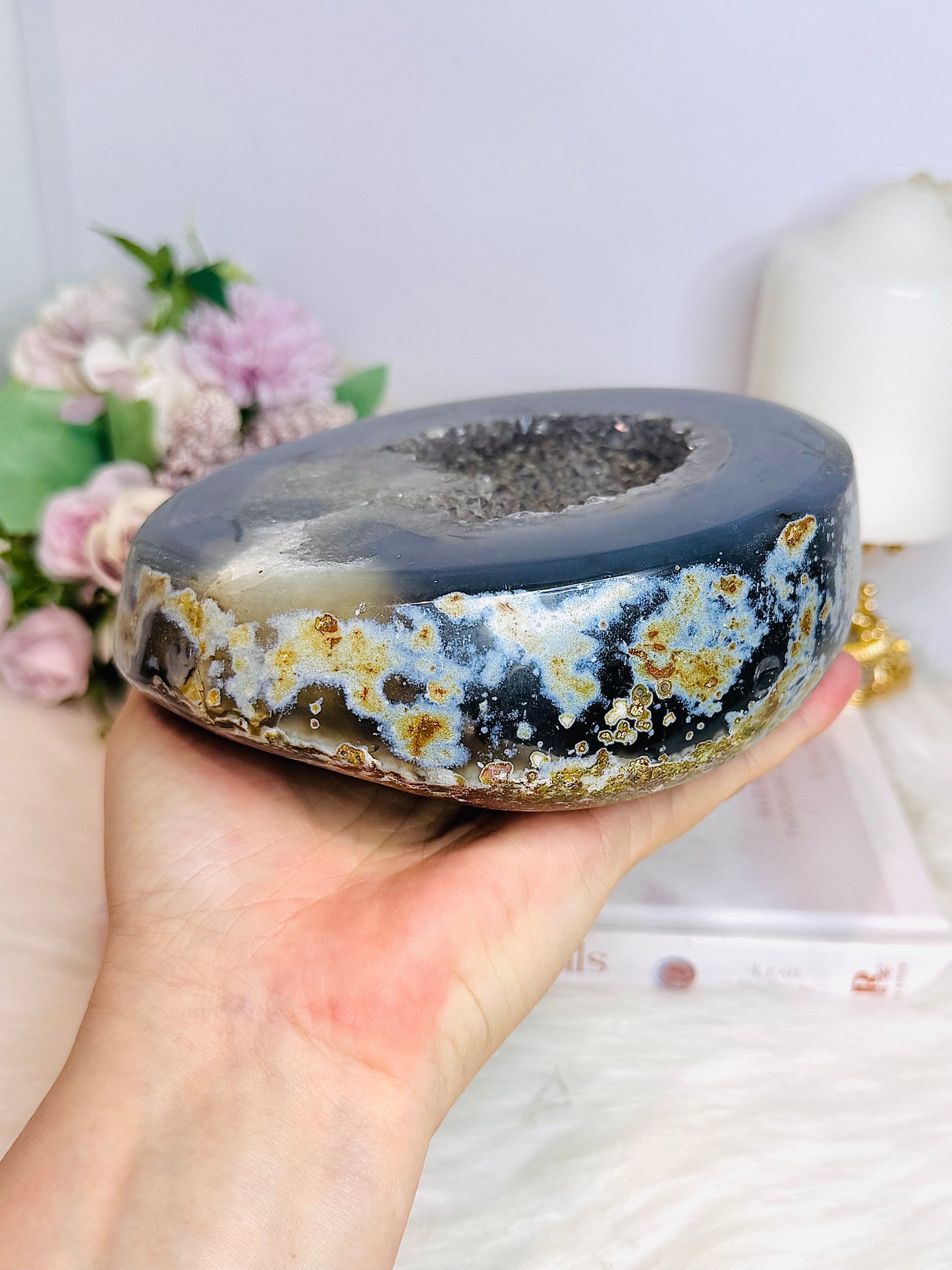 Large Druzy Agate Chunky Slab 1.45KG 15cm