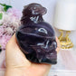 Large Deep Purple Skull with Eagle Carving 10cm 587g
