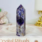 Chevron Amethyst Tower 8.5cm