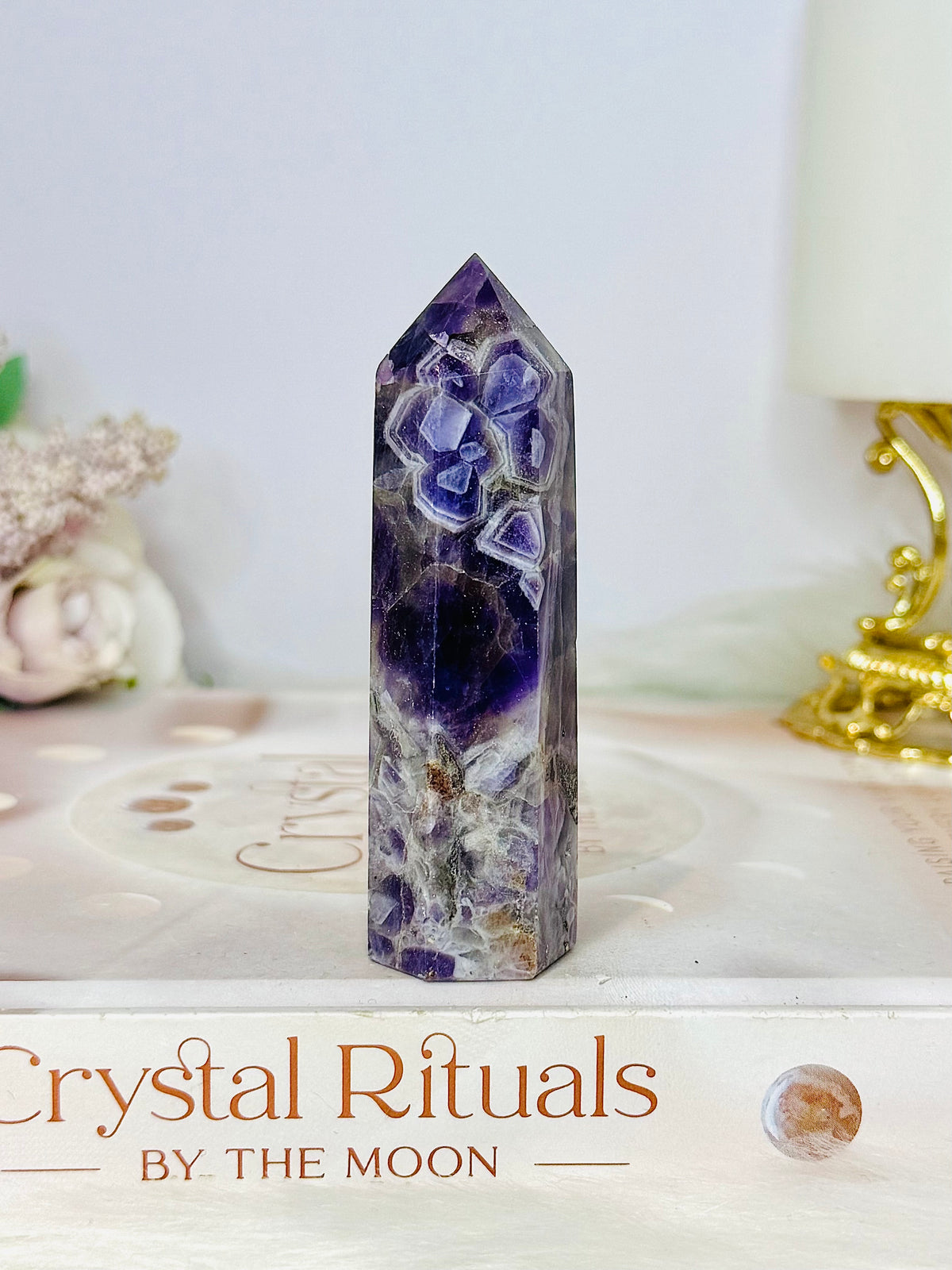 Chevron Amethyst Tower 8.5cm