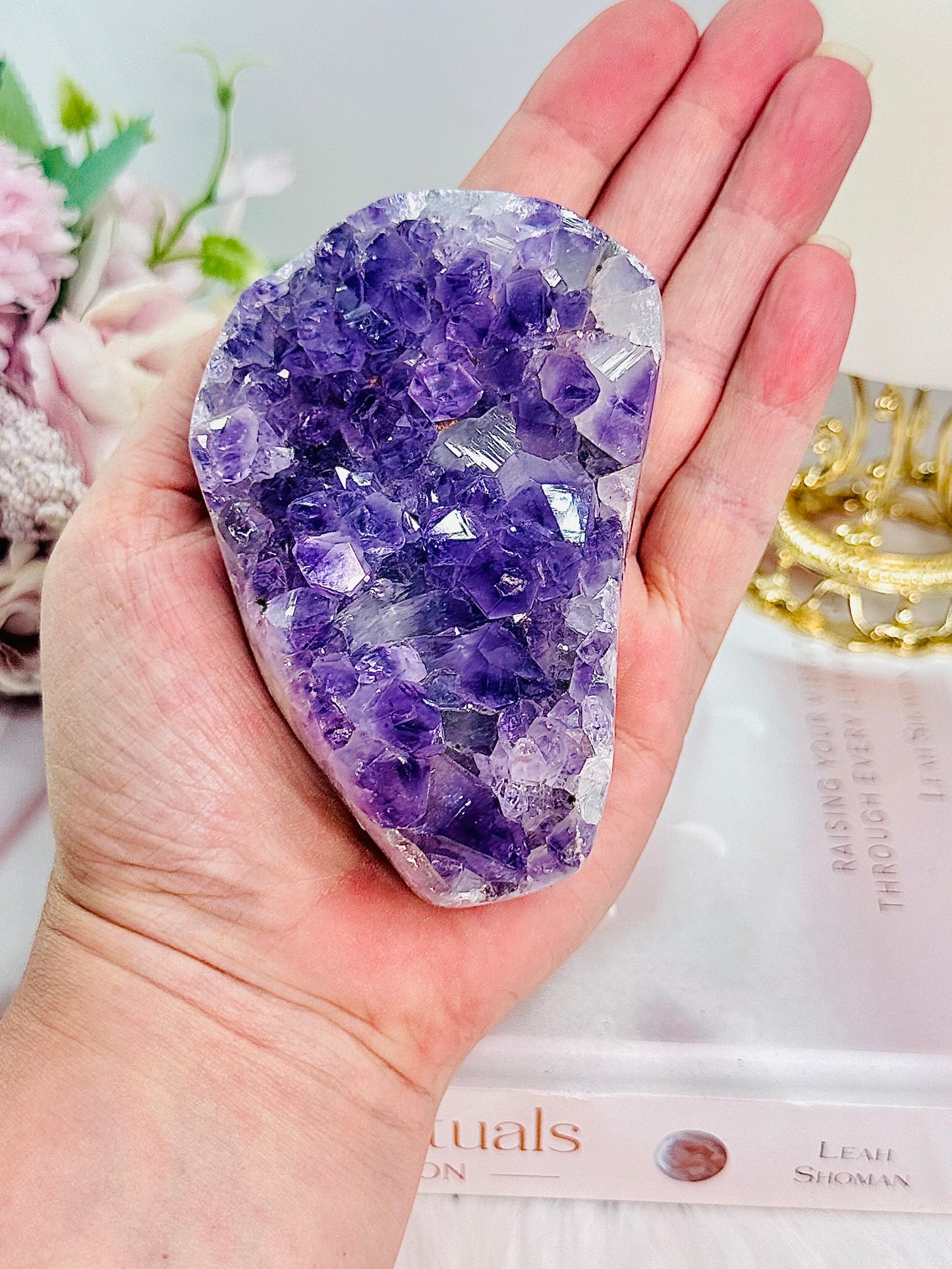 Supports Negativity & Stress ~ Gorgeous Chunky 10cm Amethyst Cluster From Brazil