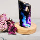 Stunning 12cm 428gram Colourful Fluorite Lamp on Light Stand