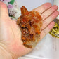 Natural Tangerine Quartz Cluster Specimen 9.5cm