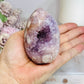 Pink Amethyst X Flower Agate Small Druzy Freeform 8.5cm 260g