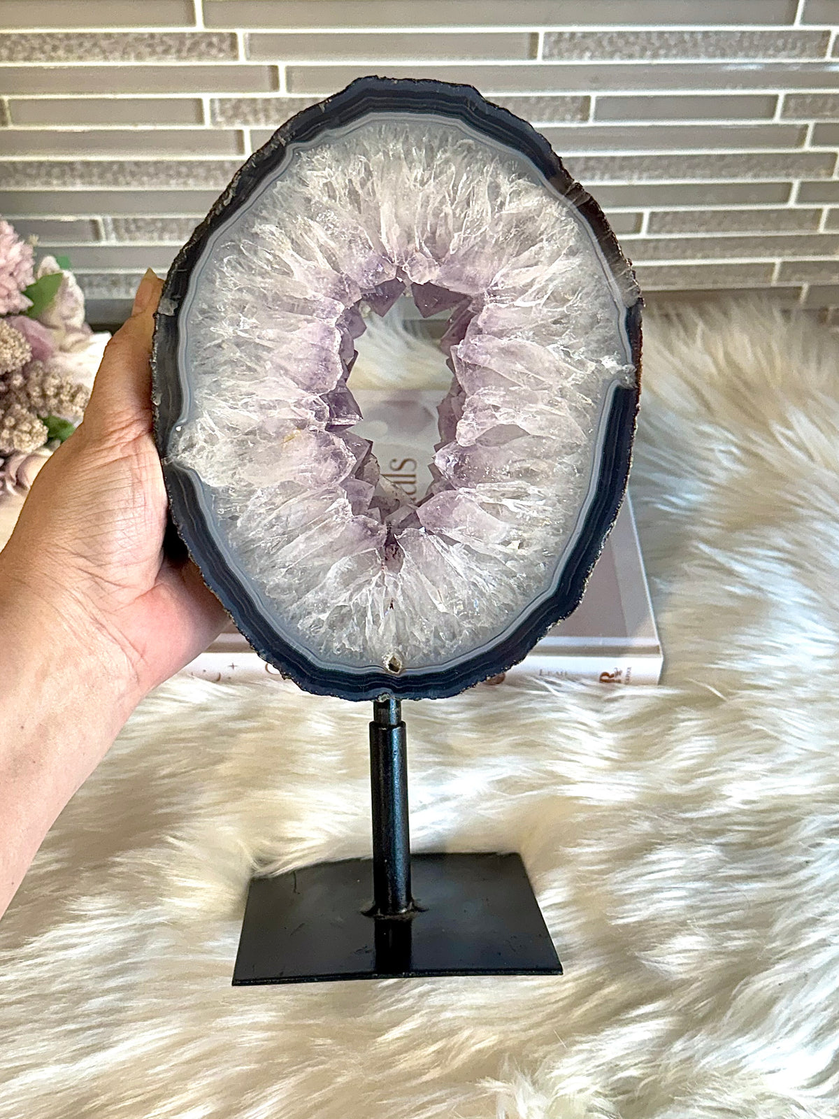 Statement Piece ~ Large Amethyst Portal on Swivel Stand 2.27KG 28cm