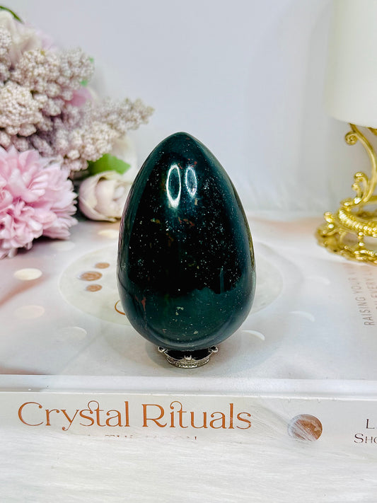 Large Bloodstone Egg on Stand 7.5cm