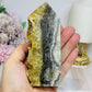 Fluorite X Pyrite Druzy Tower 11.5cm 448g