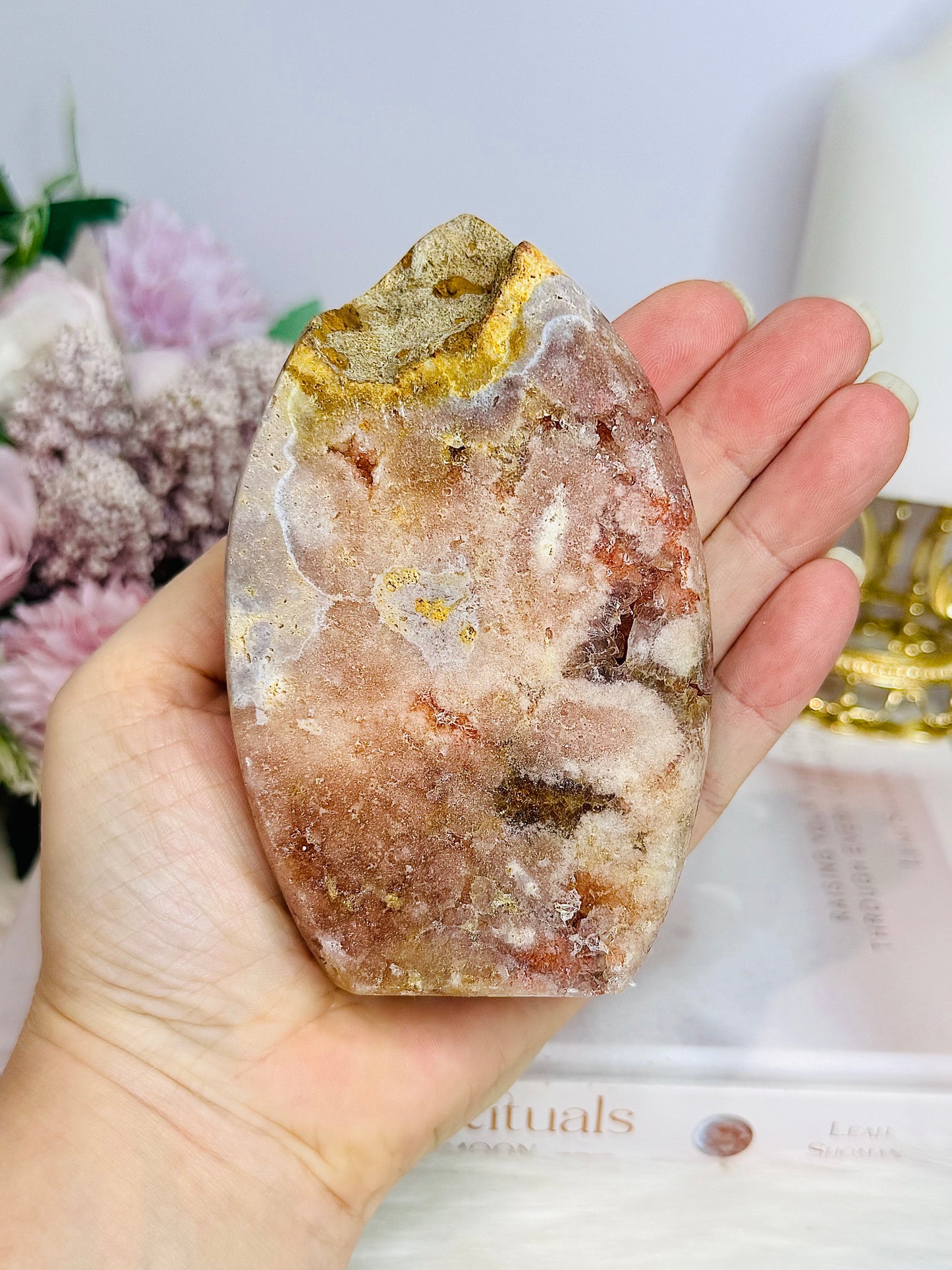 Chunky Druzy Pink Amethyst Flame 12cm