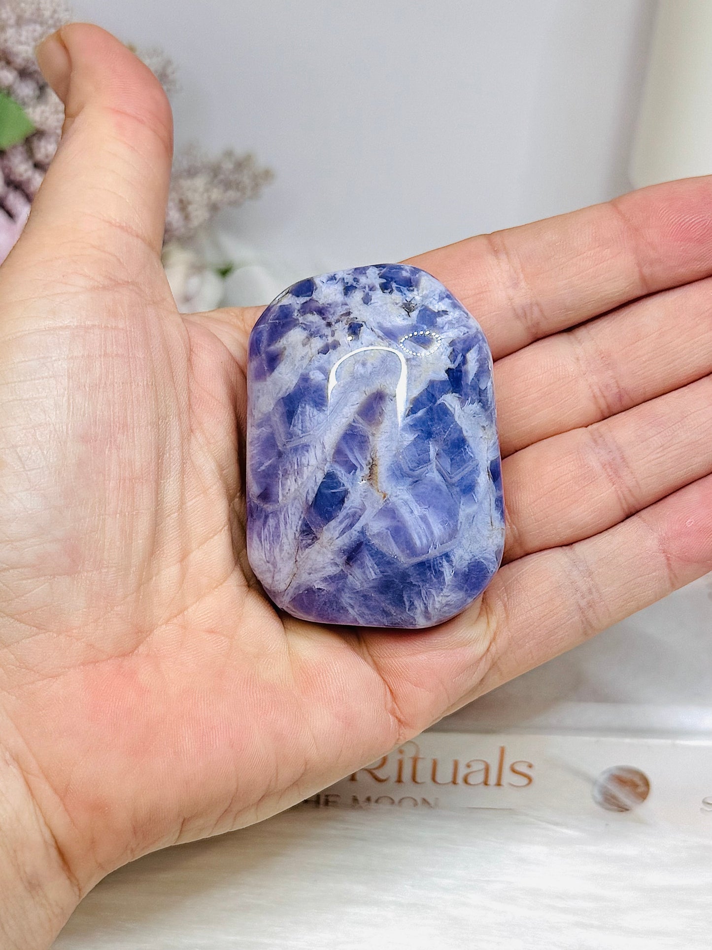 Chevron Amethyst Palm Stone