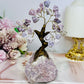 Natural Lepidolite Carved Tree 14cm