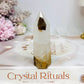 Dentrictic Leaf Rose Quartz Tower 7cm