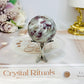 Pink Tourmaline Sphere on Stand 105g