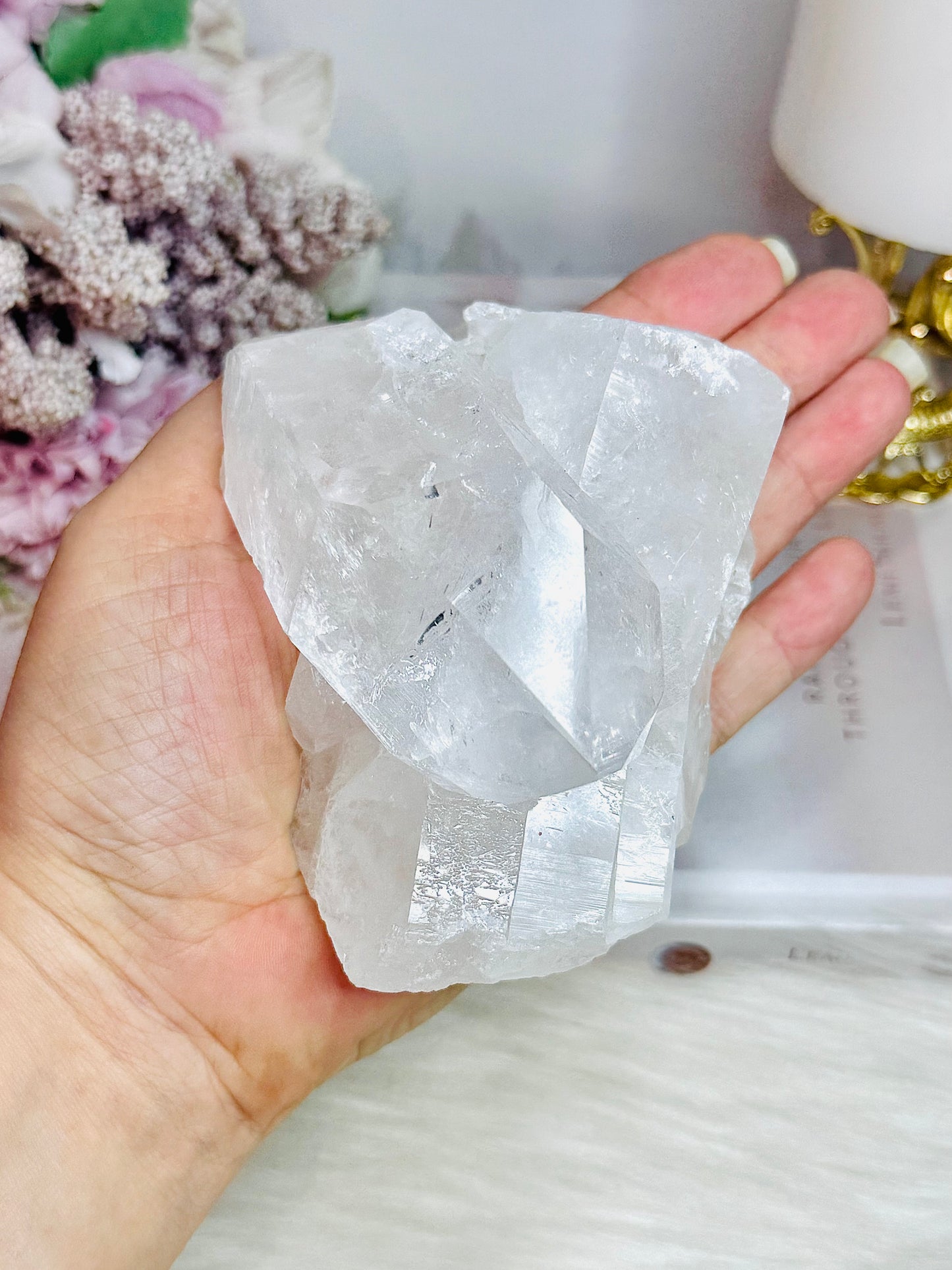 High Grade Large Natural Clear Quartz Cluster Specimen 550grams