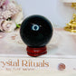 Black Obsidian Sphere on Stand 135g