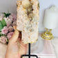 Druzy Pink Amethyst Slab On Stand From Brazil Chunky 20cm 685gram