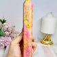 Rare Large Thulite Tower with Epidote Inclusions 19.5cm