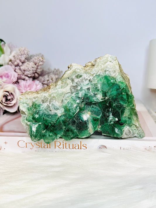 Natural Green Cubed Fluorite Specimen 786g