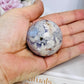 High Grade Blue Flower Agate Sphere on Stand 119g