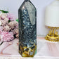 Large Sky Stone Quartz Tower 16.5cm 656g