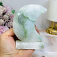 Moss Agate Druzy Moon On Stand 10cm 256g
