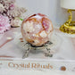 High Grade Flower Carnelian Sphere on Stand 246g