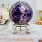 Large 500gram Chevron | Dream Amethyst Sphere on Stand