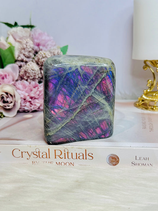 Large Labradorite Freeform with Pink & Purple Flash 8cm 451g