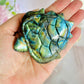 The Most Stunning Absolutely Full Of Gorgeous Flash High Grade Labradorite Carved Turtle 10cm