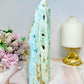 Large Blue Hemimorphite Druzy Tower 20cm