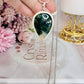 Gorgeous Moss Agate Pendant on Silver Chain In Gift Bag