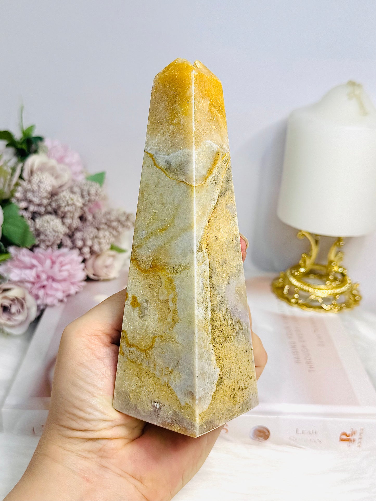 Large Pink Amethyst Tower | Obelisk 15.5cm Reduced as Imperfect Tip