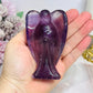 Purple Fluorite Angel Carving 10cm