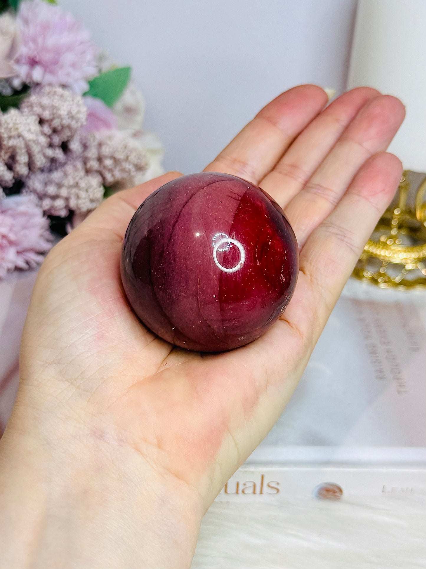 Mookaite Jasper Sphere on Stand 185g