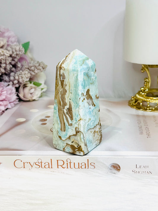 Caribbean Calcite Chunky Tower | Obelisk 9.5cm
