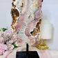 Large Druzy Pink Amethyst Chunky Slab on Stand 26cm 1.5KG