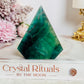 Perfect 8cm Green Fluorite Faceted Carved Flame