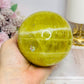 Large Citrine Sphere With Rainbows (heat treated) On Stand 890g